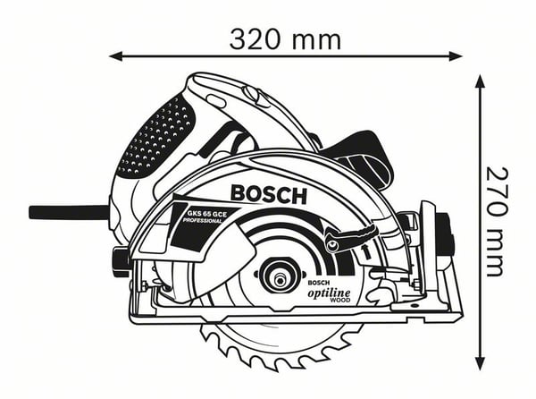 Bosch 0 601 668 900 bärbar cirkelsåg 19 cm 5000 RPM 1800 W