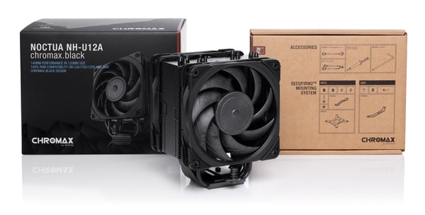 Miniatyrbild 10 av 10: Noctua NH-U12A Processor Luftkylare 12 cm Svart 1 styck