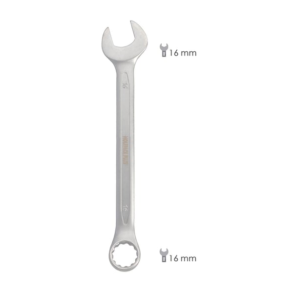 Wolfpack Llave Combinada Plus 16x16 Acero Cromo Vanadio. DIN3113