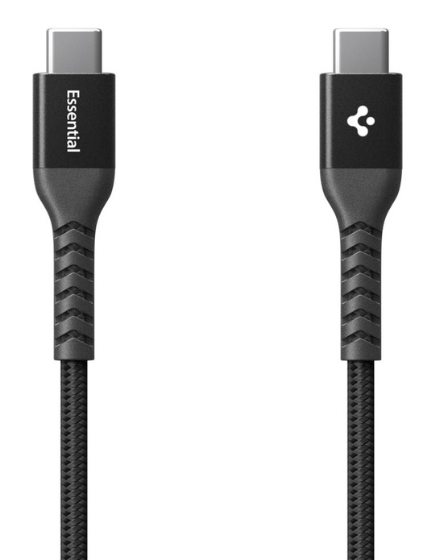 Miniatyrbillede 2 af 2: Spigen EB10010CCA Essential USB-kabel USB 2.0 1 m USB C 0,48 Gbit/sek. Sort