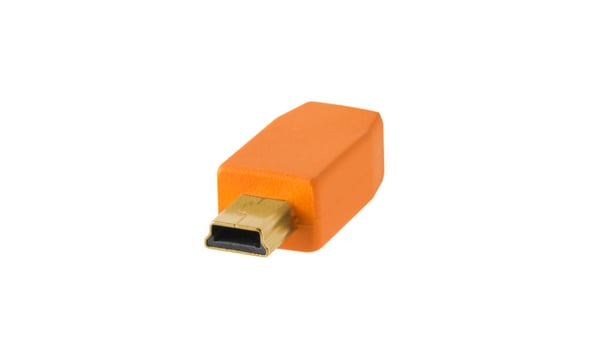 Pikkukuva 4 / 5: Tether Tools CU5451 USB-kaapeli USB 2.0 4,6 m USB A Mini-USB B 0,48 Gbit/s Oranssi