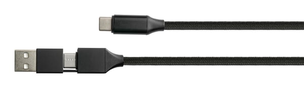 Python PY-USB002S USB-kaapeli 1 m USB A/USB C USB C 0,48 Gbit/s 60 W Musta