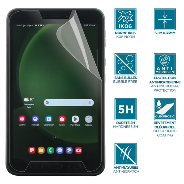 Mobilis-näytönsuoja tabletille - särkymätön ja iskunkestävä, IK06
