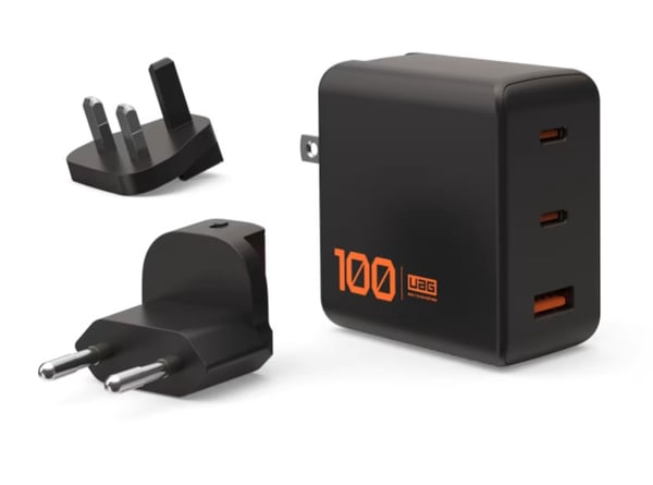 Urban Armor Gear 9B443811V4040 oplader til mobil enhed Hovedtelefoner, Smartphone, Universel, Tablet, Laptop Sort, Orange Vekselstrøm Hurtig opladning Indendørs