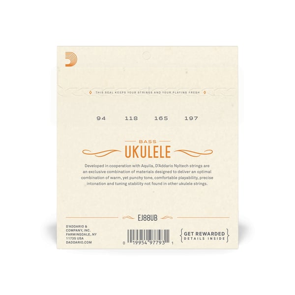 Pikkukuva 3 / 4: D'Addario EJ88UB musiikkisoittimen kieli 4 kpl Nyltech Ukulele
