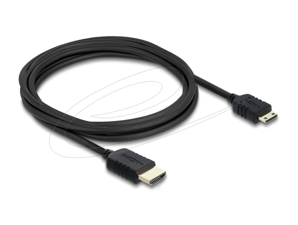 Miniatyrbild 1 av 2: DeLOCK 81686 HDMI-kabel 3 m HDMI Typ A (standard) HDMI Type C (Mini) Svart