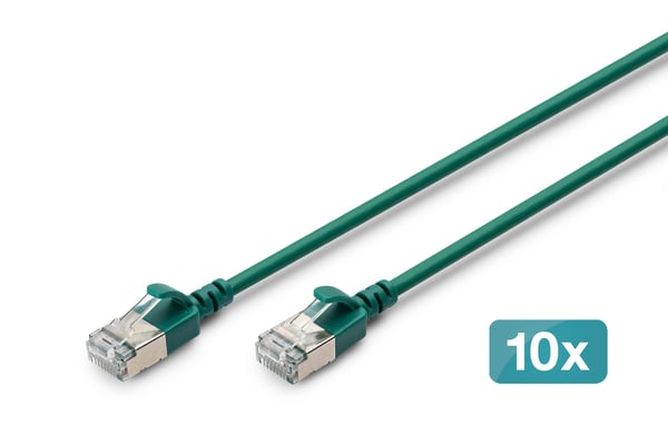 Miniatyrbillede 1 af 4: Digitus DK-1632-A-020S-G-10 netværkskabel Grøn 2 m Cat6a F/FTP (FFTP) Rund