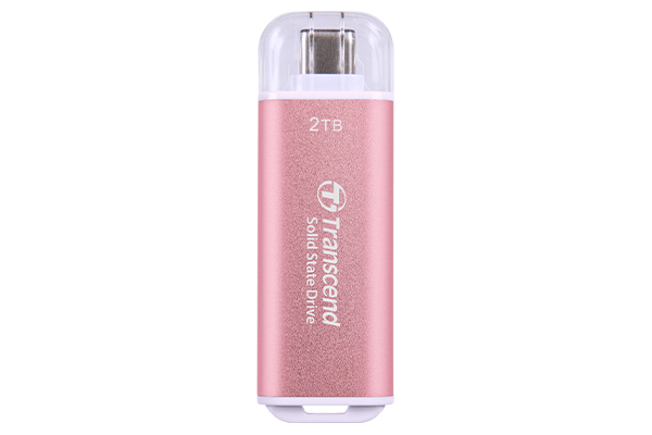 Transcend TS2TESD300P ekstern solid state driver 2 TB USB Type-C Lyserød
