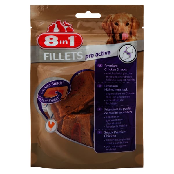 8in1 Fillets Pro Active Hund Behandle Kylling 80 g