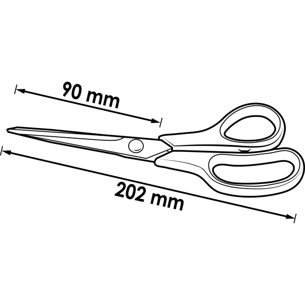 Vigor Universal scissors Universaali Suora leikkuu Musta, Punainen