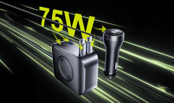 Mobile Origin MO-75WCCH-CA23 oplader til mobil enhed Universel Sort Cigartænder Hurtig opladning Automatisk