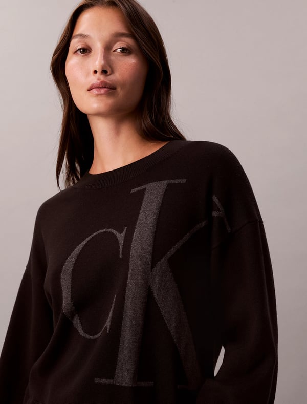 Calvin Klein LV047E304GUB1 Top (tøj) Crew neck Langærmet Bomuld