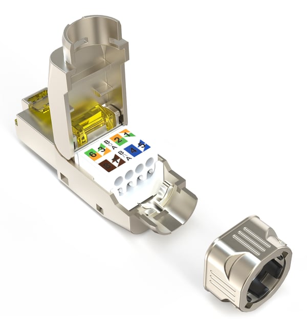 Digitus DN-93838 kabelsamler RJ-45 Sølv, Gul