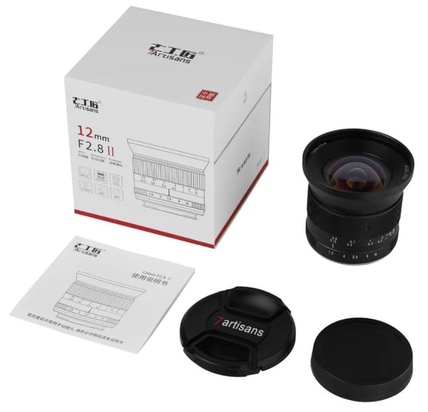 Miniatyrbillede 3 af 4: 7Artisans A601B-II 12mm F2.8 MKII MILC/SLR Ultra bredlinse Sort