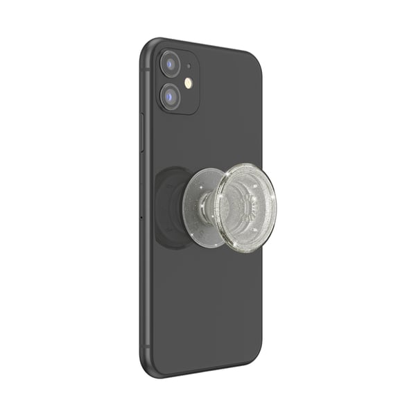 PopSockets Clear Glitter Silver