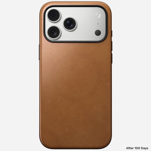 Nomad Modern Leather Case mobiltelefon etui 17,5 cm (6.9") Cover Solbrun