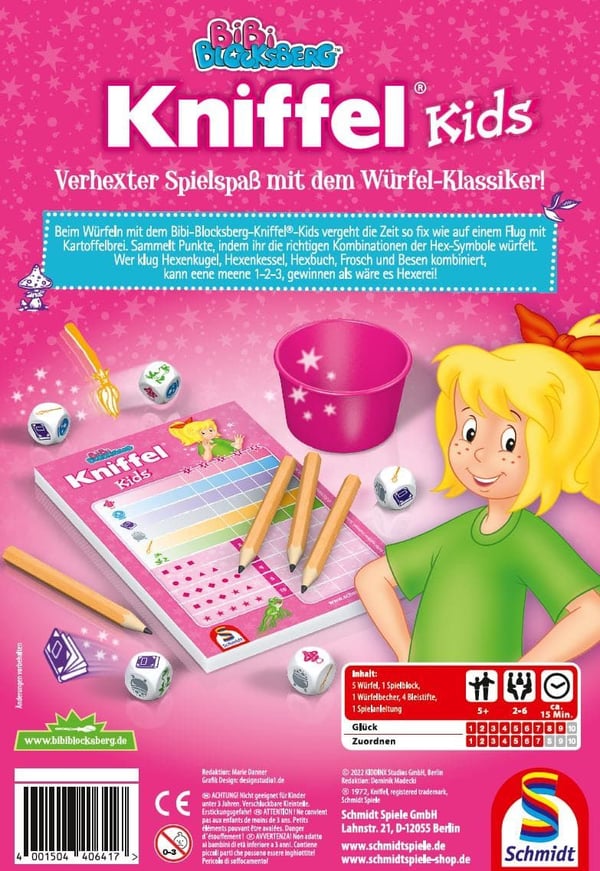 Schmidt Spiele Bibi Blocksberg: Kniffel Kids