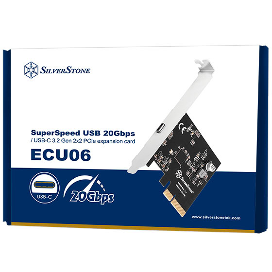 Miniatyrbild 4 av 7: Silverstone ECU06 nätverkskort/adapters Intern USB 3.2 Gen 2 (3.1 Gen 2)