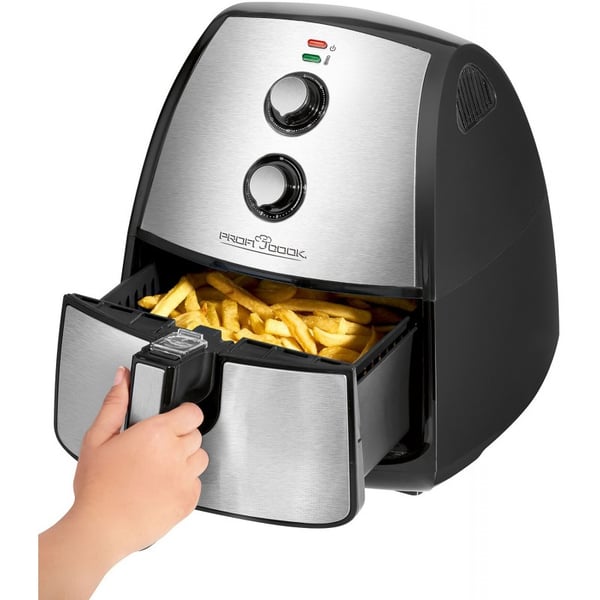Clatronic PC-FR 1115 H Single 3,5 l Fristående 1500 W Varmluftsfritös Svart, Rostfritt stål
