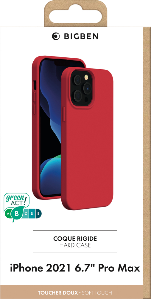 Miniatyrbillede 2 af 2: Bigben Connected COVSOFTIP1367R mobiltelefon etui Cover Rød