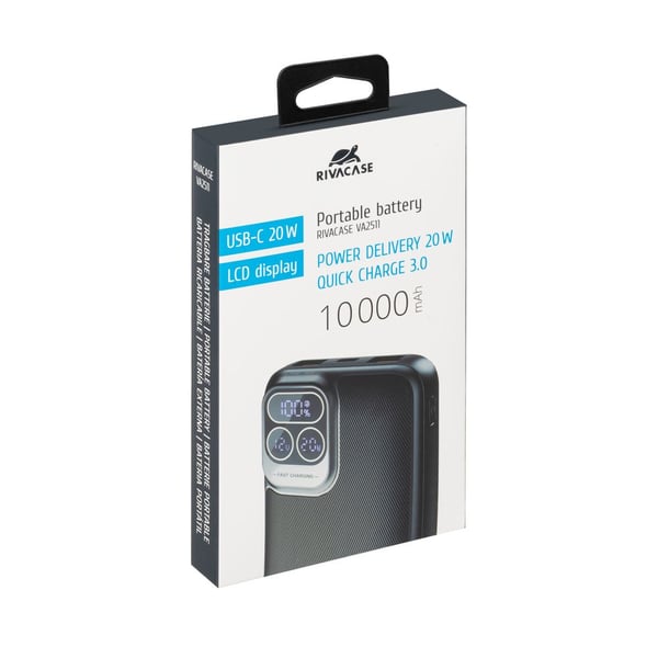 Miniatyrbillede 5 af 6: Rivacase VA2511 powerbank 10000 mAh Sort