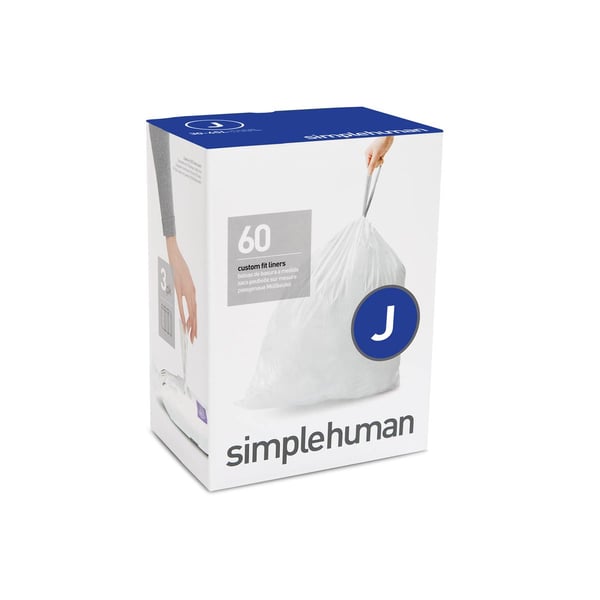 simplehuman CW0259 skraldepose 45 L Hvid 60 stk