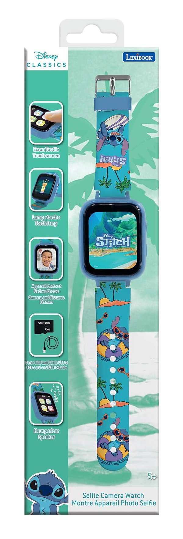 Pikkukuva 7 / 8: Lexibook Disney Stitch DMW070D lasten laite Lasten älykello