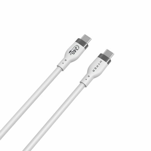 Pikkukuva 6 / 7: Hyper Juice 240W silikoninen USB-C–USB-C-kaapeli 2m - Valkoinen