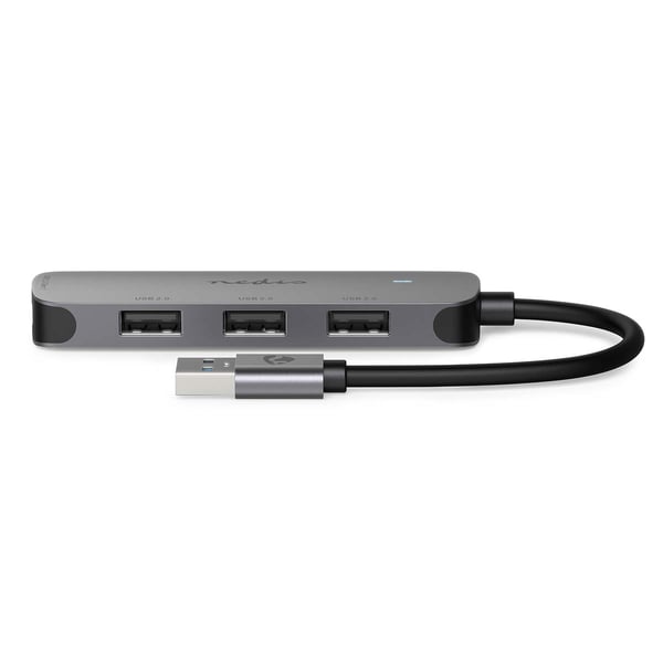 Nedis CCGB61210GY01 interface hub USB 3.2 Gen 1 (3.1 Gen 1) Type-A 0 Mbit/s Grå