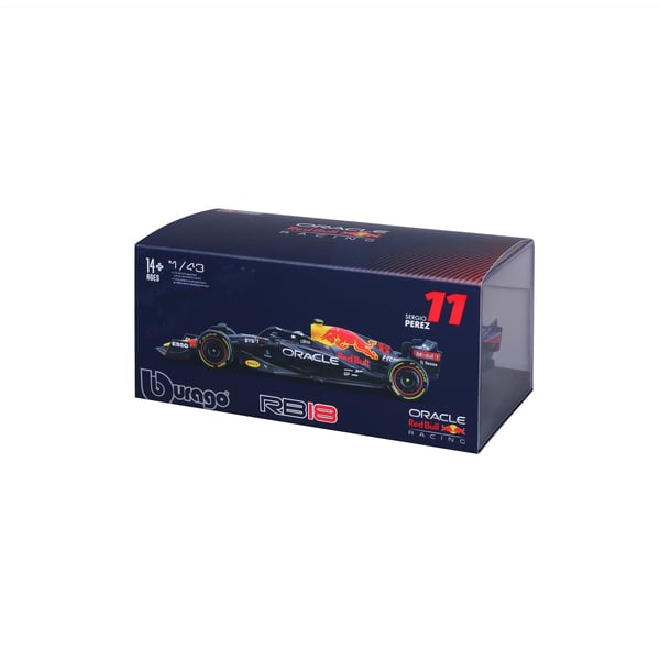 Pikkukuva 8 / 10: BBURAGO Red Bull Racing RB18 (2022) Nummer 11 Urheiluauton pienoismalli Esikoottu 1:43