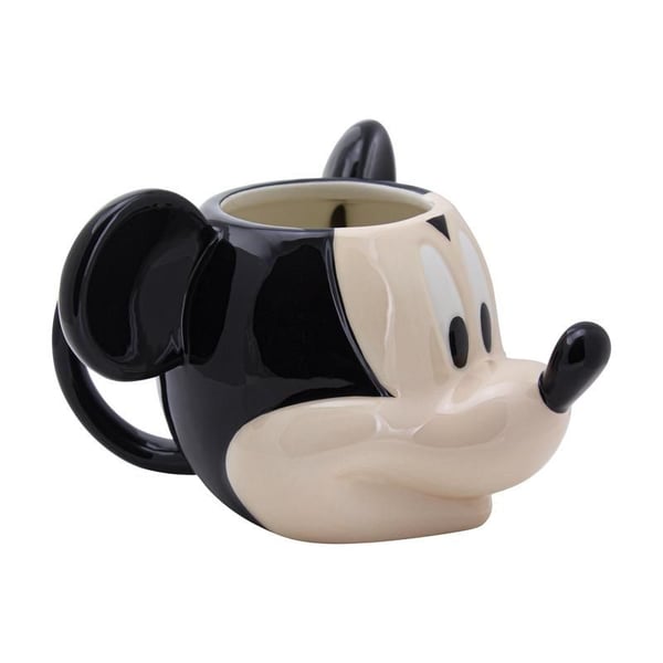 Pikkukuva 4 / 6: Paladone Mickey Shaped Mug kuppi Musta, Kerman väri Universaali 1 kpl