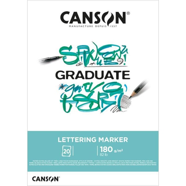 Canson Graduate Lettering Marker Kunstpapirpude 20 ark