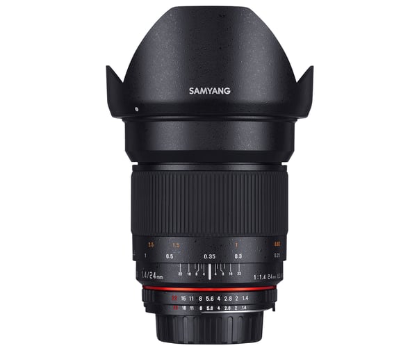 Samyang 24mm F1.4 ED AS IF UMC SLR Vidvinkelobjektiv Svart