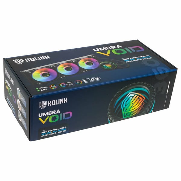 Kolink Umbra Void 360 AIO Processor Væskekølingssæt 12 cm Sort 3 stk