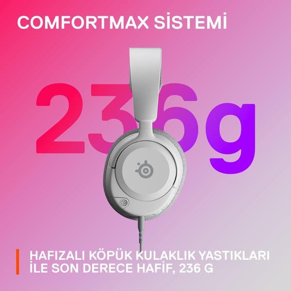Steelseries Arctis Nova 1 Headset Kabel Huvudband Spela Vit