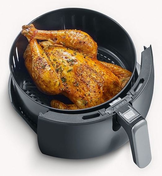 Severin FR 2445 fritös Single 5 l Fristående 2000 W Varmluftsfritös Svart, Metallisk, Silver