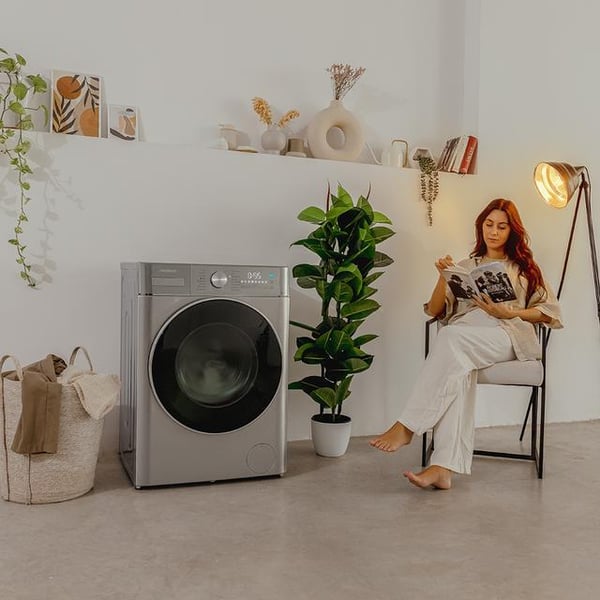 Miniatyrbillede 12 af 14: Cecotec Bolero Wash&Dry 8580 Inverter Steel vaskemaskine - tørretumbler Fritstående Front-læsning Rustfrit stål
