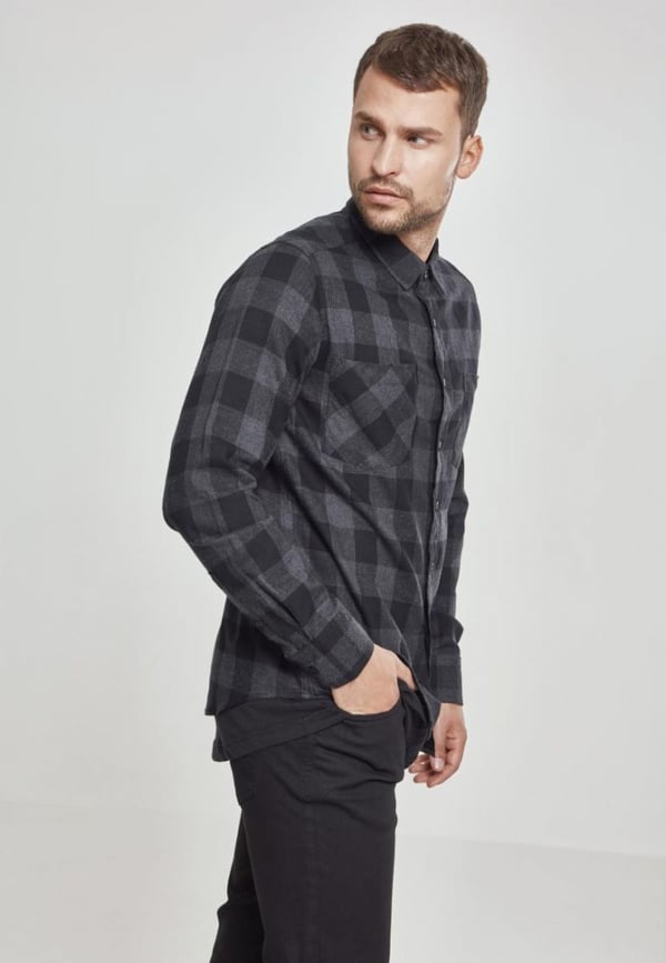 Urban Classics Checked Flanell Skjorta Långärmad Bomull