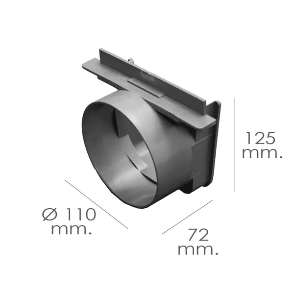 Wolfpack Tapa Para Canaleta Garaje Con Salida Ø 110 mm.