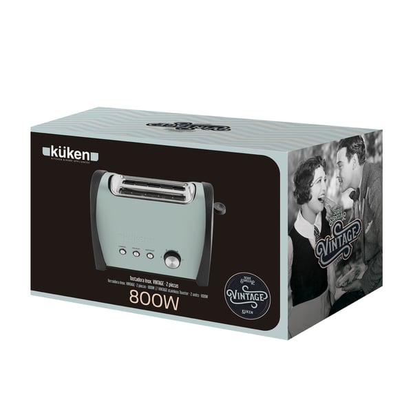 Miniatyrbillede 4 af 4: Küken 33957 brødrister 2 skive(r) 800 W Grøn