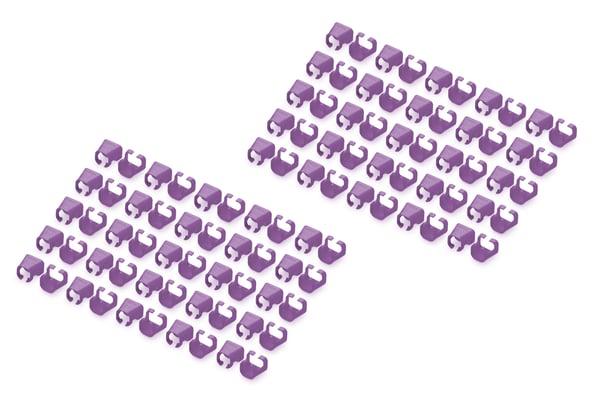 DIGITUS Kabelclips med farvekodning - til patchkabler - violet, RAL 4008 (pakke med 100)
