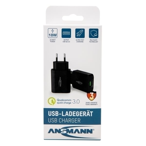 Miniatyrbillede 5 af 10: Ansmann Home Charger 130Q Universel Sort Vekselstrøm Hurtig opladning Indendørs