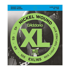 Miniatyrbillede 1 af 4: D'Addario EXL165 streng til musikinstrument Bass 4 stk Stål Guitar