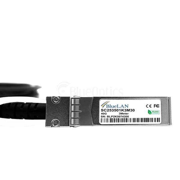 BlueOptics 10202-BL InfiniBand og fiberoptisk kabel 1 m QSFP 4xSFP+ Sort