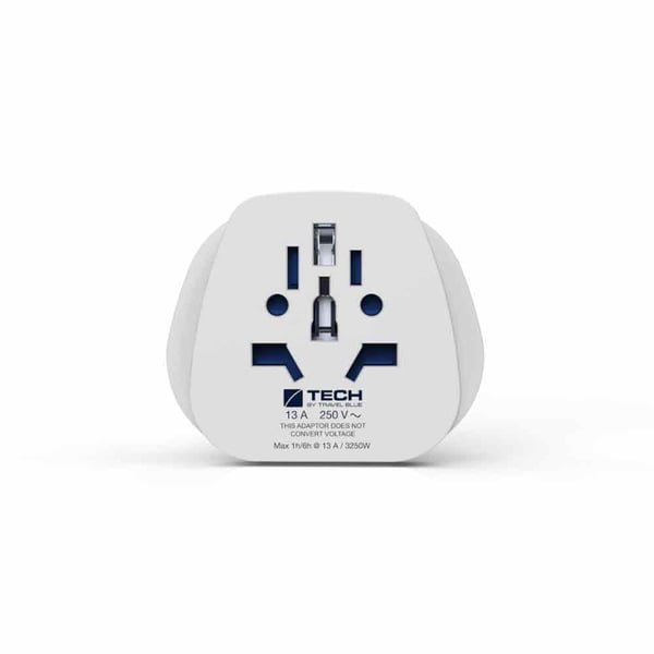Miniatyrbillede 1 af 3: Travel Blue TB-902 strømstik adapter Type E/F hybrid Universel Hvid