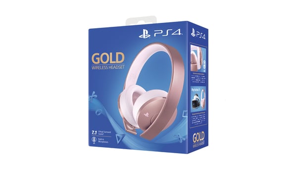 Miniatyrbillede 1 af 9: Sony Gold Wireless Headset Kabel & trådløs Spil Roseguld