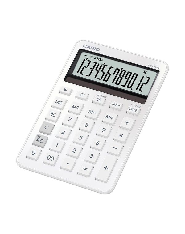 Casio MS-200DQ laskin Työpöytä Perus Valkoinen