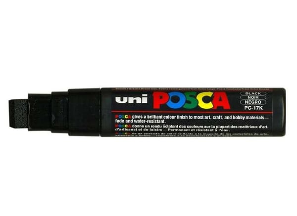 POSCA uni PC-17K speedmarker 1 stk Mejselspids Sort