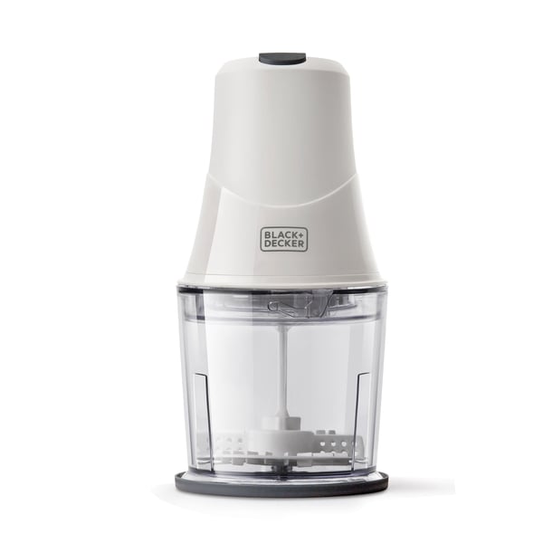 Black & Decker BXCH260E elektrisk minihackare 0,5 l 260 W Transparent, Vit