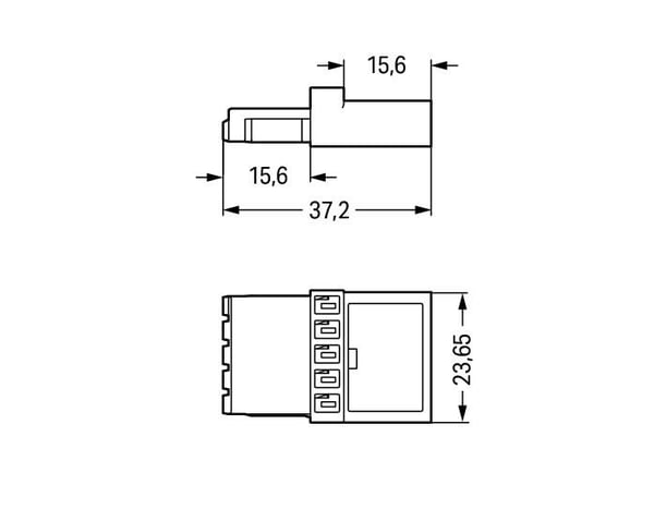 Miniatyrbillede 3 af 4: Wago 890-605 kabelsamler Sort
